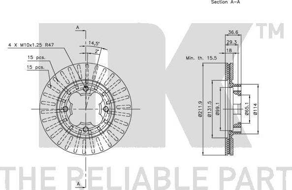 NK 204410 - Bremžu diski www.autospares.lv