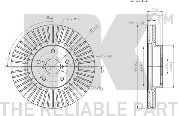 NK 204421 - Bremžu diski www.autospares.lv