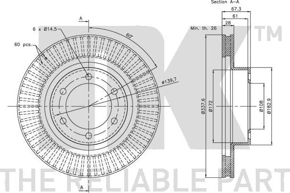 NK 204598 - Bremžu diski www.autospares.lv