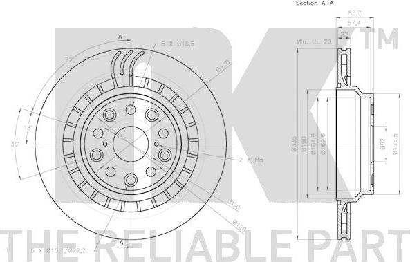 NK 2045149 - Bremžu diski www.autospares.lv