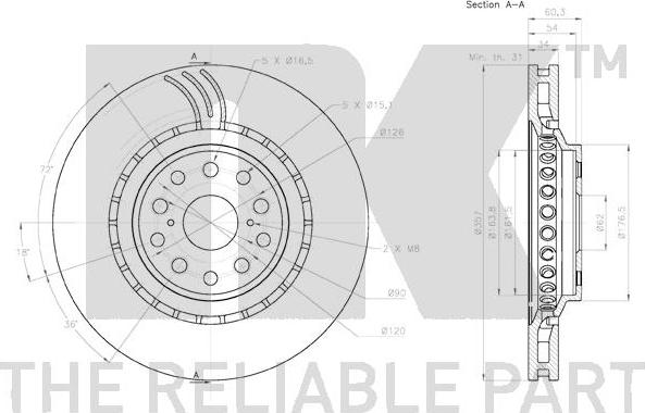 NK 3145146 - Bremžu diski www.autospares.lv