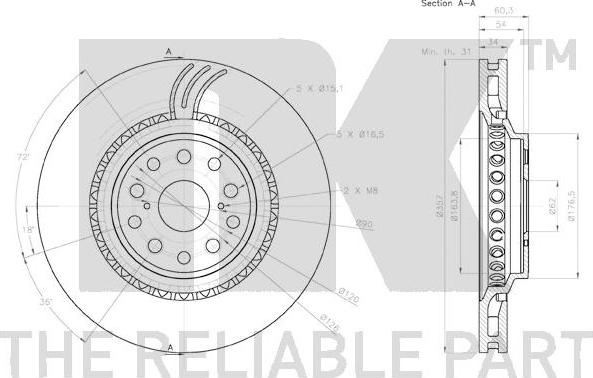 NK 3145147 - Bremžu diski autospares.lv