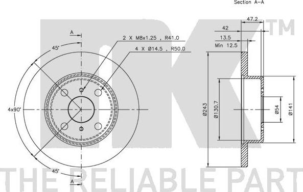 NK 204514 - Bremžu diski www.autospares.lv