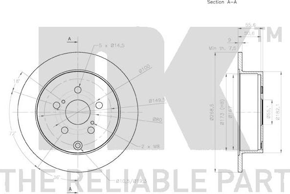 NK 3145156 - Bremžu diski autospares.lv