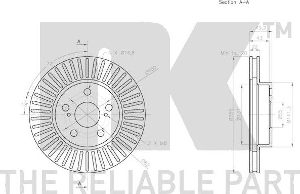 NK 2045157 - Bremžu diski www.autospares.lv