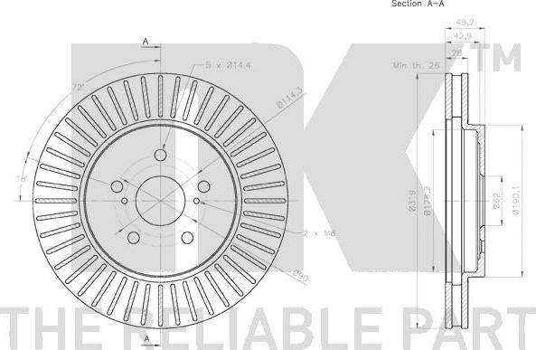 NK 2045168 - Тормозной диск www.autospares.lv