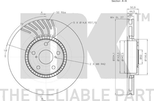 NK 2045104 - Bremžu diski www.autospares.lv