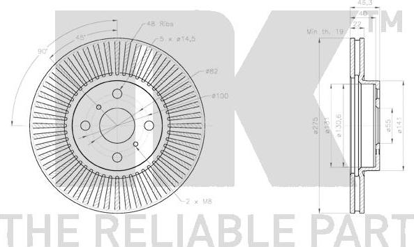 NK 2045108 - Bremžu diski www.autospares.lv