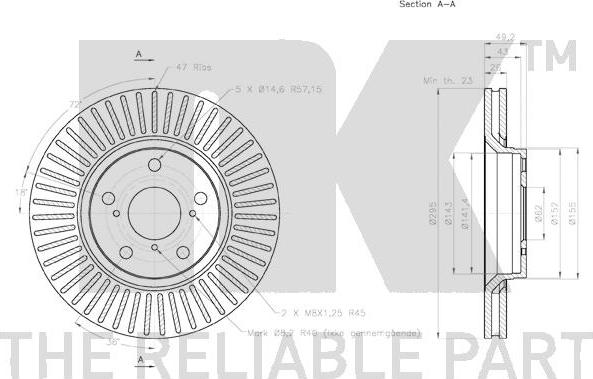 NK 2045122 - Bremžu diski www.autospares.lv