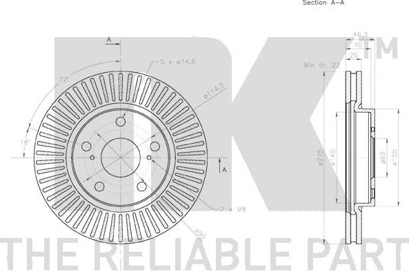 NK 3145173 - Bremžu diski www.autospares.lv