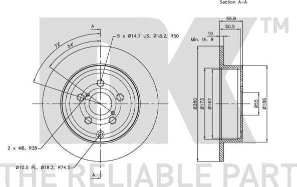 NK 204589 - Bremžu diski www.autospares.lv