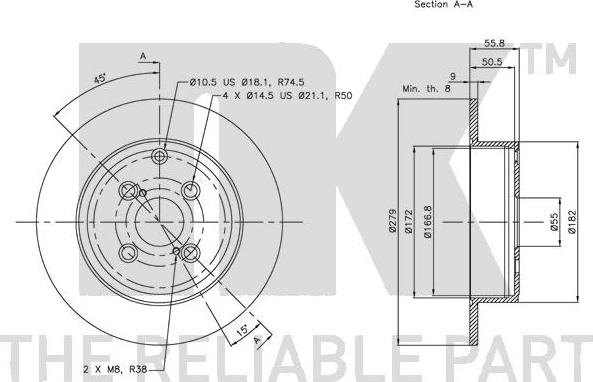 NK 204585 - Bremžu diski autospares.lv