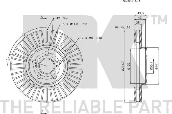 NK 204586 - Bremžu diski www.autospares.lv