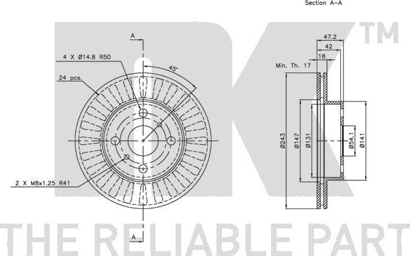 NK 204535 - Bremžu diski www.autospares.lv