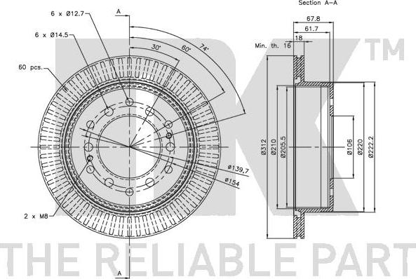 NK 204575 - Bremžu diski www.autospares.lv