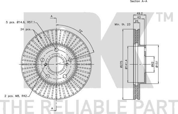 NK 204578 - Bremžu diski autospares.lv