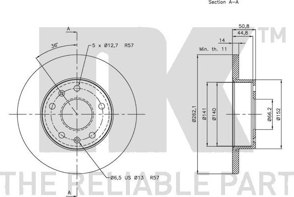 NK 204014 - Bremžu diski www.autospares.lv