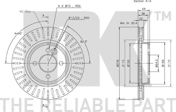 NK 204016 - Bremžu diski www.autospares.lv