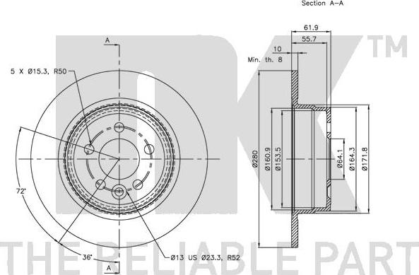 NK 204018 - Bremžu diski autospares.lv