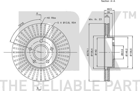 NK 314848 - Bremžu diski www.autospares.lv