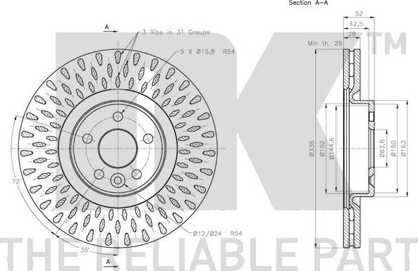 NK 204856 - Bremžu diski www.autospares.lv