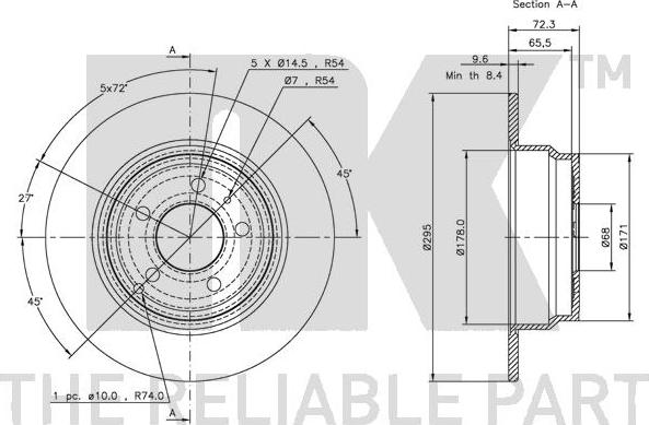 NK 204833 - Bremžu diski www.autospares.lv