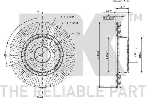 NK 204826 - Bremžu diski www.autospares.lv