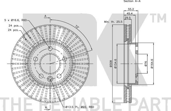 NK 204795 - Bremžu diski www.autospares.lv