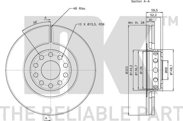 NK 204791 - Bremžu diski www.autospares.lv