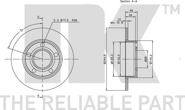 NK 204747 - Bremžu diski www.autospares.lv