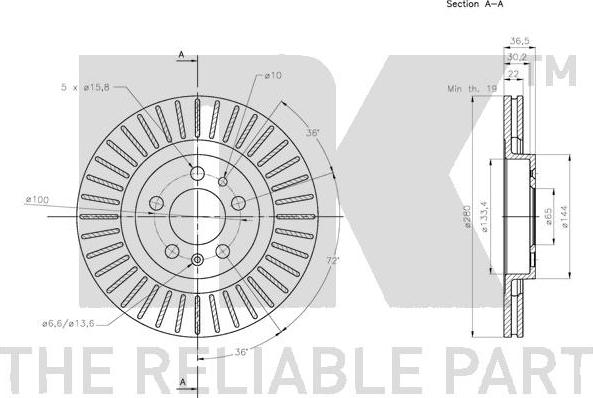 NK 204759 - Тормозной диск www.autospares.lv