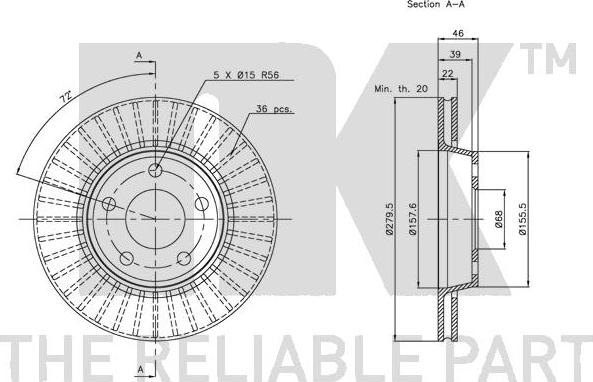 NK 204752 - Bremžu diski autospares.lv