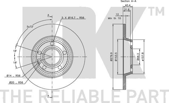 NK 314767 - Bremžu diski www.autospares.lv