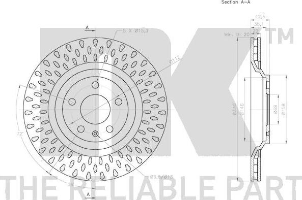 NK 2047147 - Bremžu diski www.autospares.lv