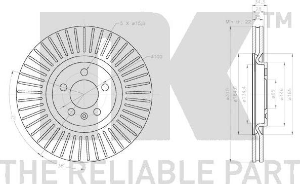 NK 3147165 - Bremžu diski www.autospares.lv