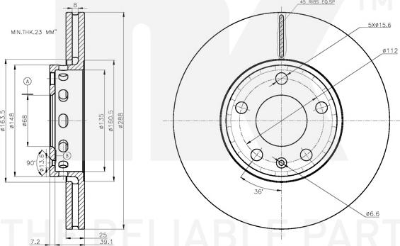 NK 2047184 - Bremžu diski www.autospares.lv