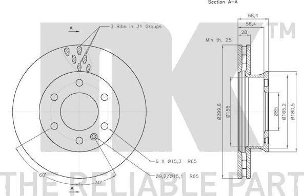 NK 2047123 - Bremžu diski www.autospares.lv