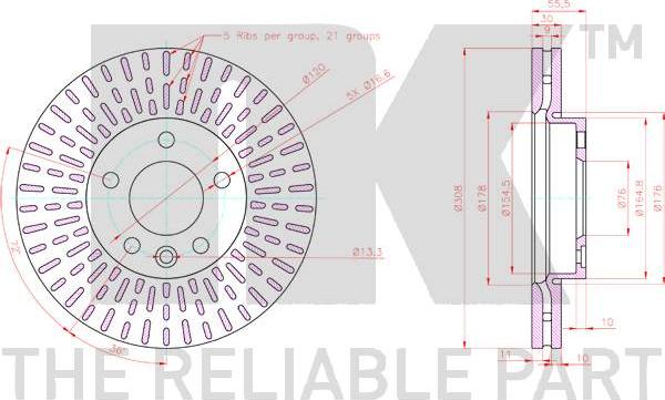 NK 3147171 - Brake Disc www.autospares.lv