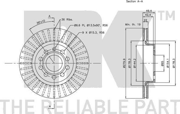 NK 314787 - Bremžu diski www.autospares.lv