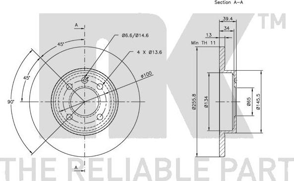 NK 314728 - Bremžu diski www.autospares.lv