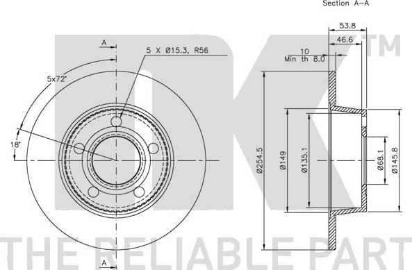 NK 314770 - Bremžu diski www.autospares.lv