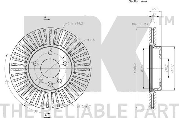 NK 205015 - Bremžu diski www.autospares.lv