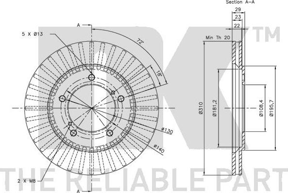 NK 315210 - Bremžu diski www.autospares.lv