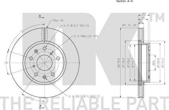 NK 205218 - Bremžu diski www.autospares.lv