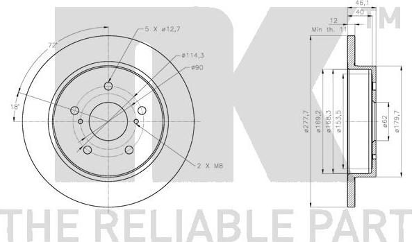 NK 205234 - Bremžu diski www.autospares.lv