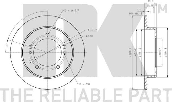 NK 205230 - Bremžu diski www.autospares.lv