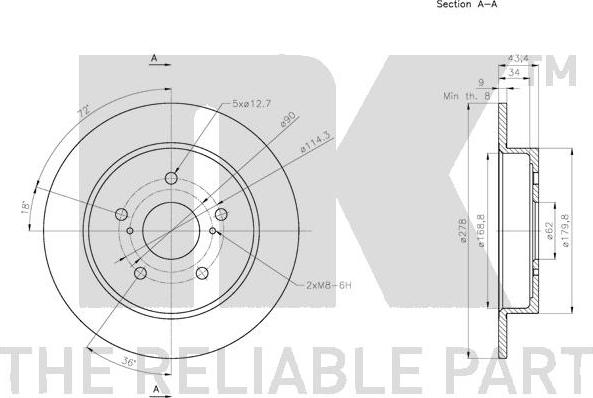 NK 205222 - Bremžu diski www.autospares.lv