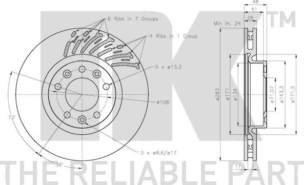 NK 201956 - Bremžu diski autospares.lv