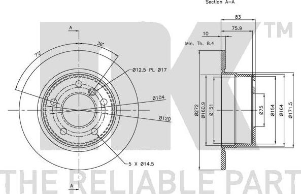 NK 311546 - Bremžu diski www.autospares.lv