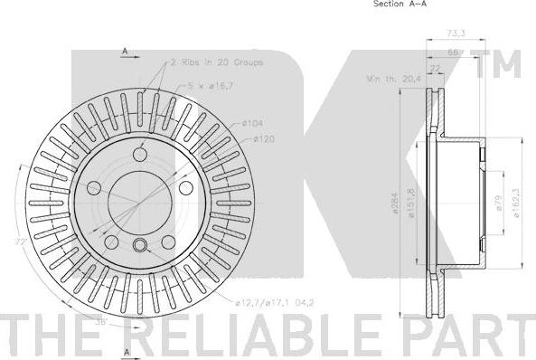 NK 3115100 - Bremžu diski www.autospares.lv